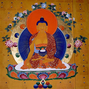 Ratnasambhava Buddha image.